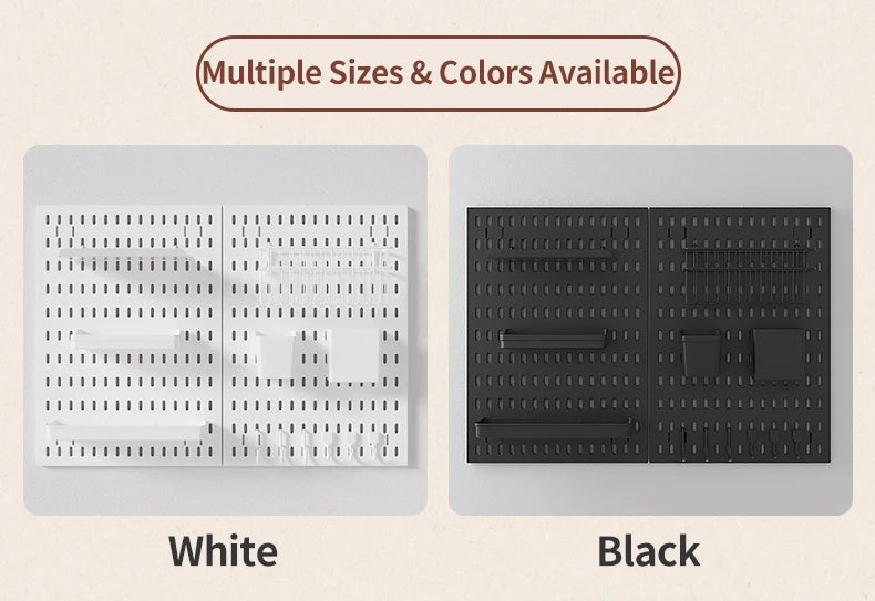 Ultimate Modular Plastic Pegboard System with Hooks Bins Shelves