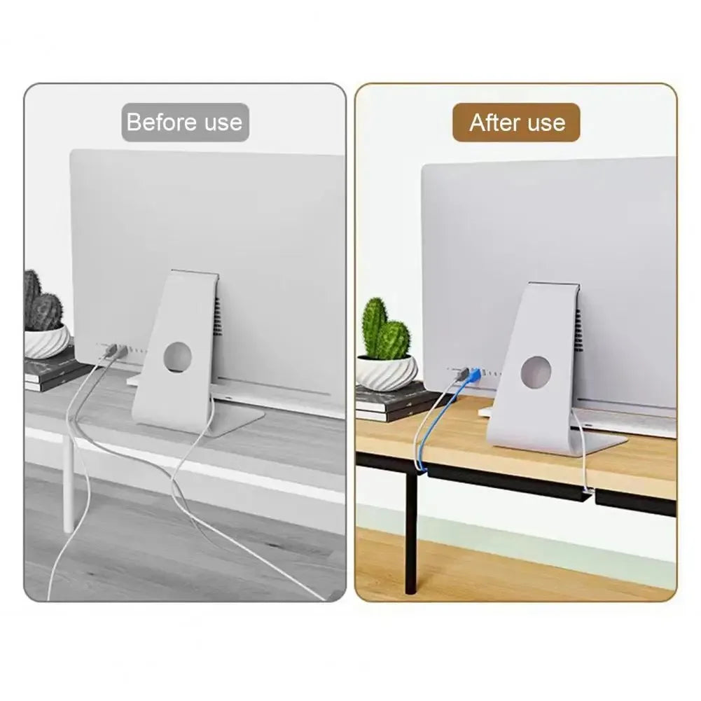 Punch-Free Under-Desk PVC Cable Management Channel Tray Raceway