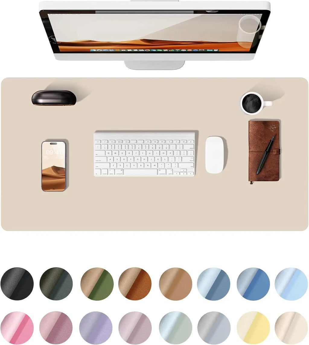 Premium PU Leather Desk Mat Pad & Surface Blotter Protector