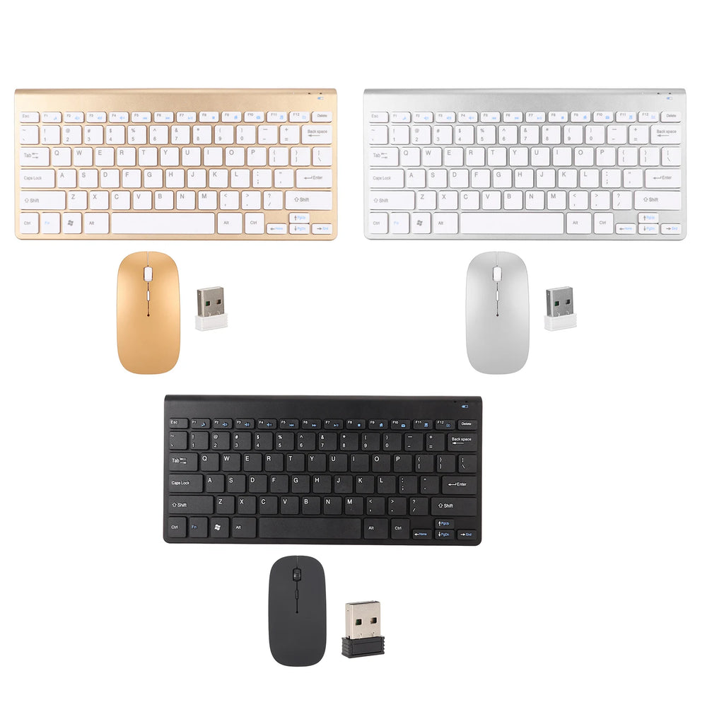 Slim Wireless Silent Keyboard and Mouse Combo Set