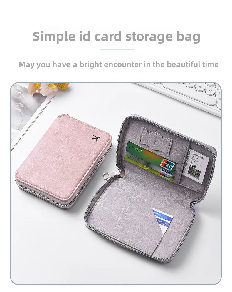 Multi-Functional RFID Blocking Passport & Travel Document Organizer Wallet