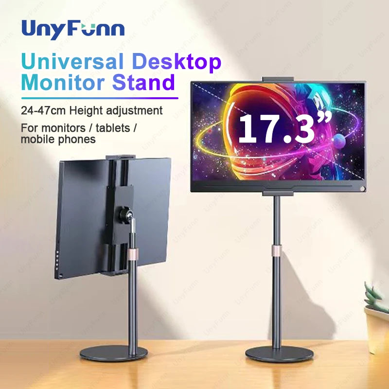 Height-Adjustable Portable Monitor & Tablet Bracket Stand