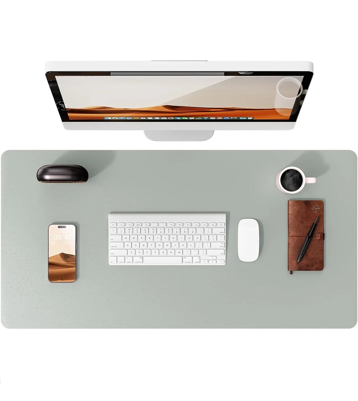 Premium PU Leather Desk Mat Pad & Surface Blotter Protector
