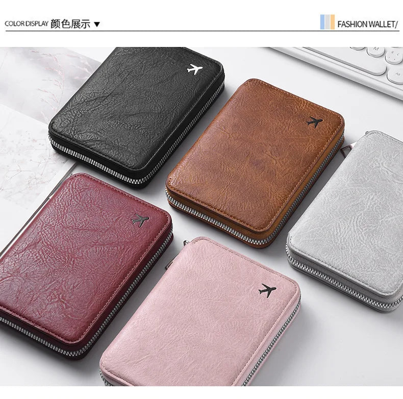 Multi-Functional RFID Blocking Passport & Travel Document Organizer Wallet