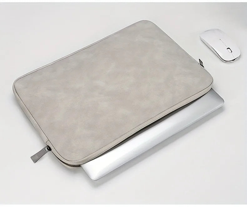 Premium PU Leather Laptop Sleeve Case Bag - Fits 11" to 15"