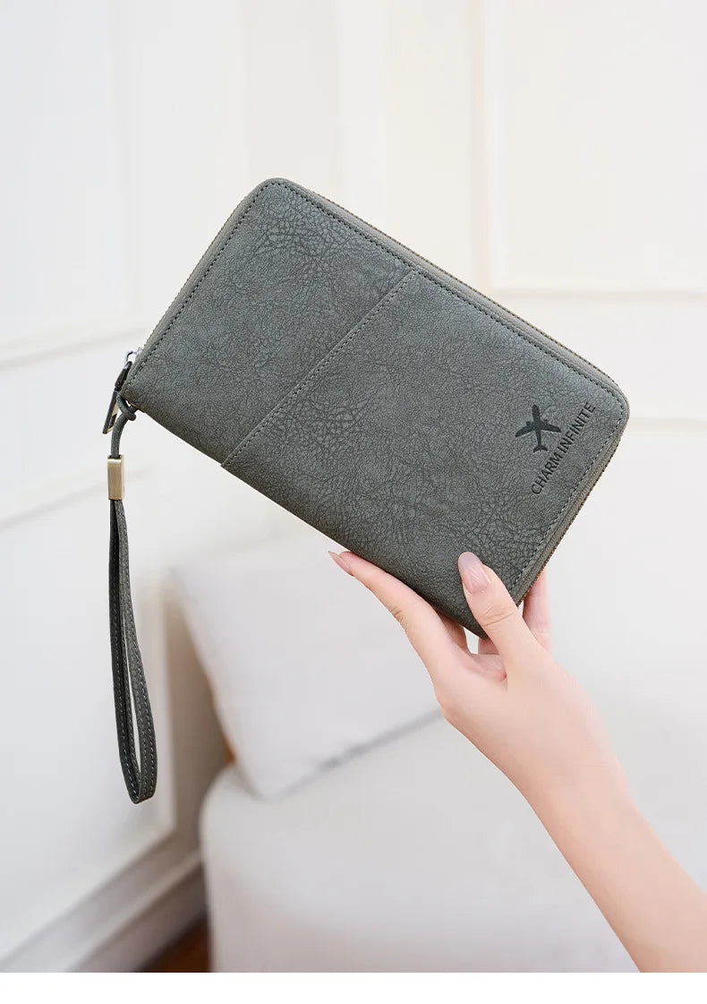 Multi-Functional RFID Blocking Passport & Travel Document Organizer Wallet