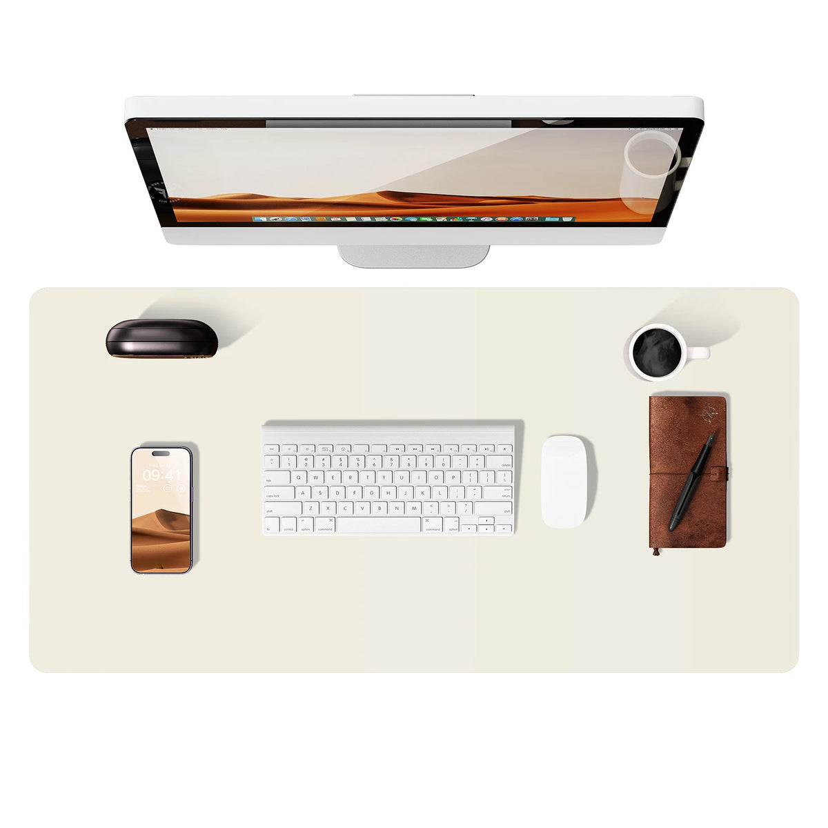 Premium PU Leather Desk Mat Pad & Surface Blotter Protector