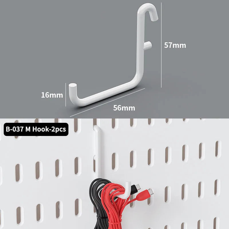 Ultimate Modular Plastic Pegboard System with Hooks Bins Shelves