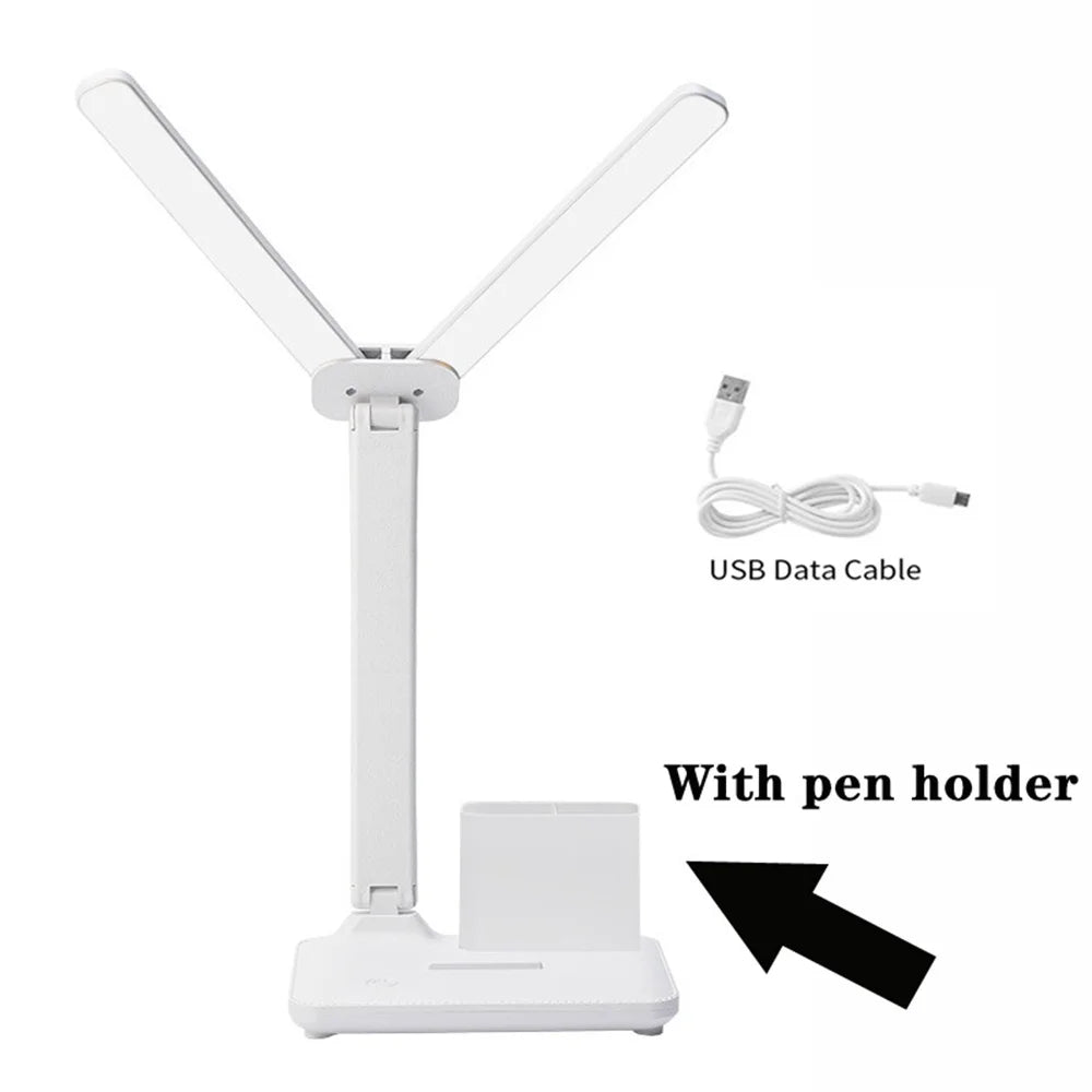Touch-Dimmable LED Desk Lamp with Clock Calendar & Temperature Display