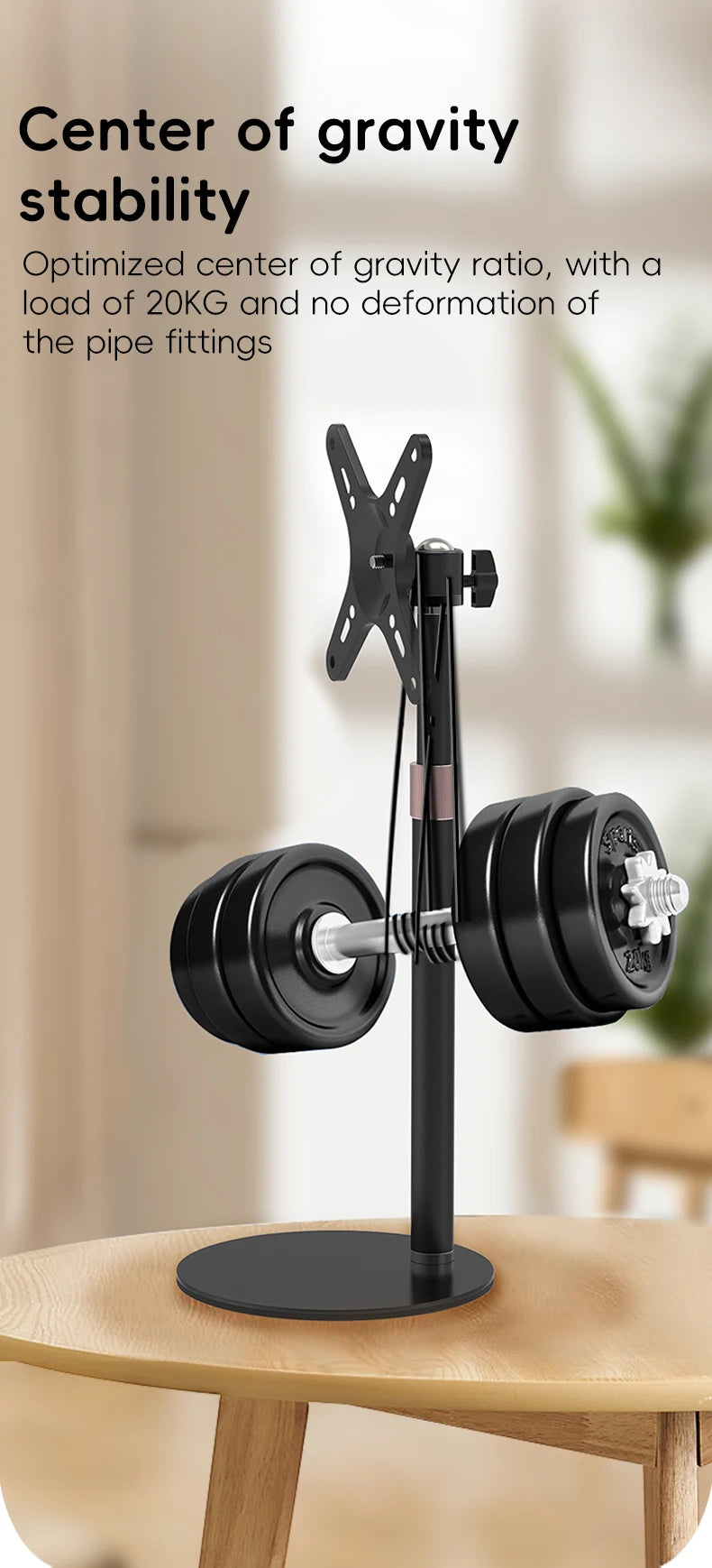 KEEPRO Height Adjustable Portable Monitor & Tablet Stand - VESA Support