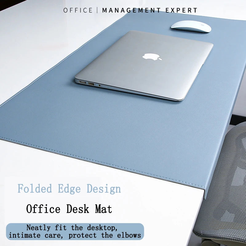 Folding Wrist & Elbow Guard PU Leather Desk Mat Mouse Pad
