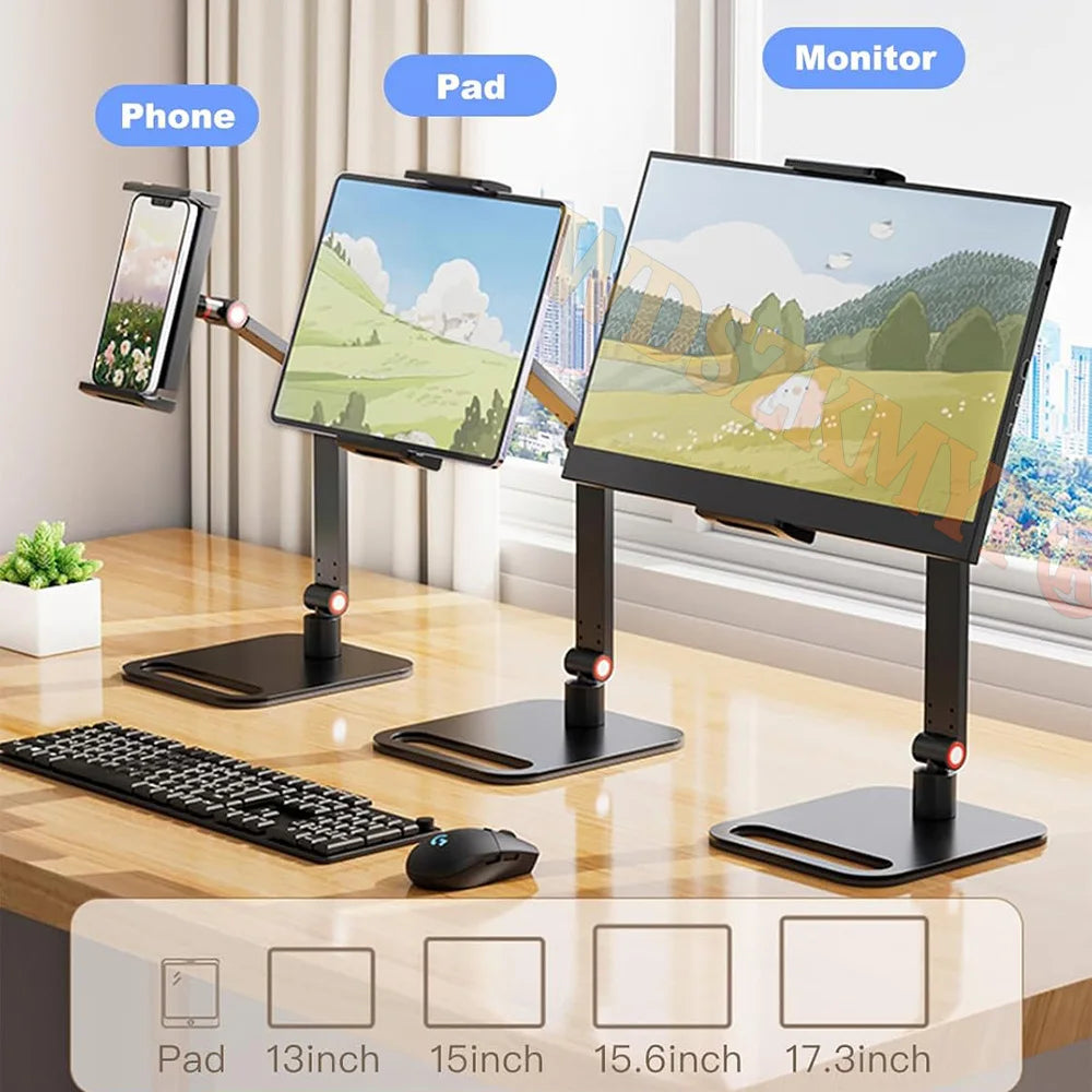 360° Swivel Portable Monitor & Tablet Desk Clamp Mount Stand