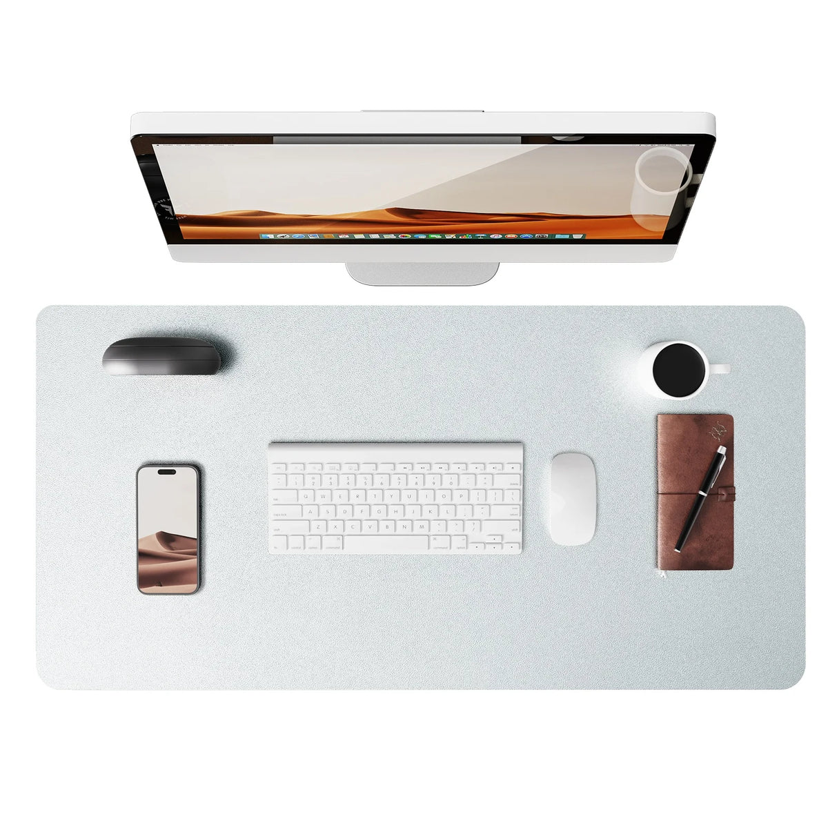 Premium PU Leather Desk Mat Pad & Surface Blotter Protector