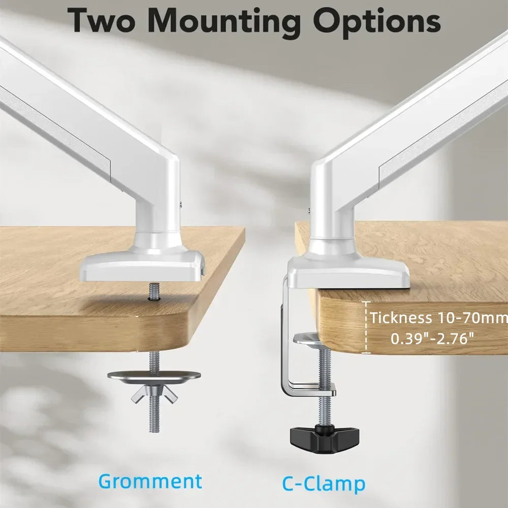 Adjustable Single Monitor Arm Desk Mount Stand - Fits 14" to 32"