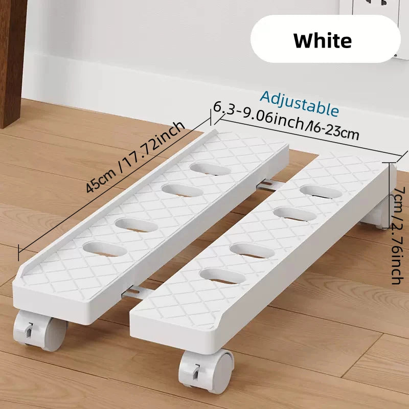 Adjustable Mobile PC Tower CPU Stand with Wheels - Rolling Under-Desk Holder