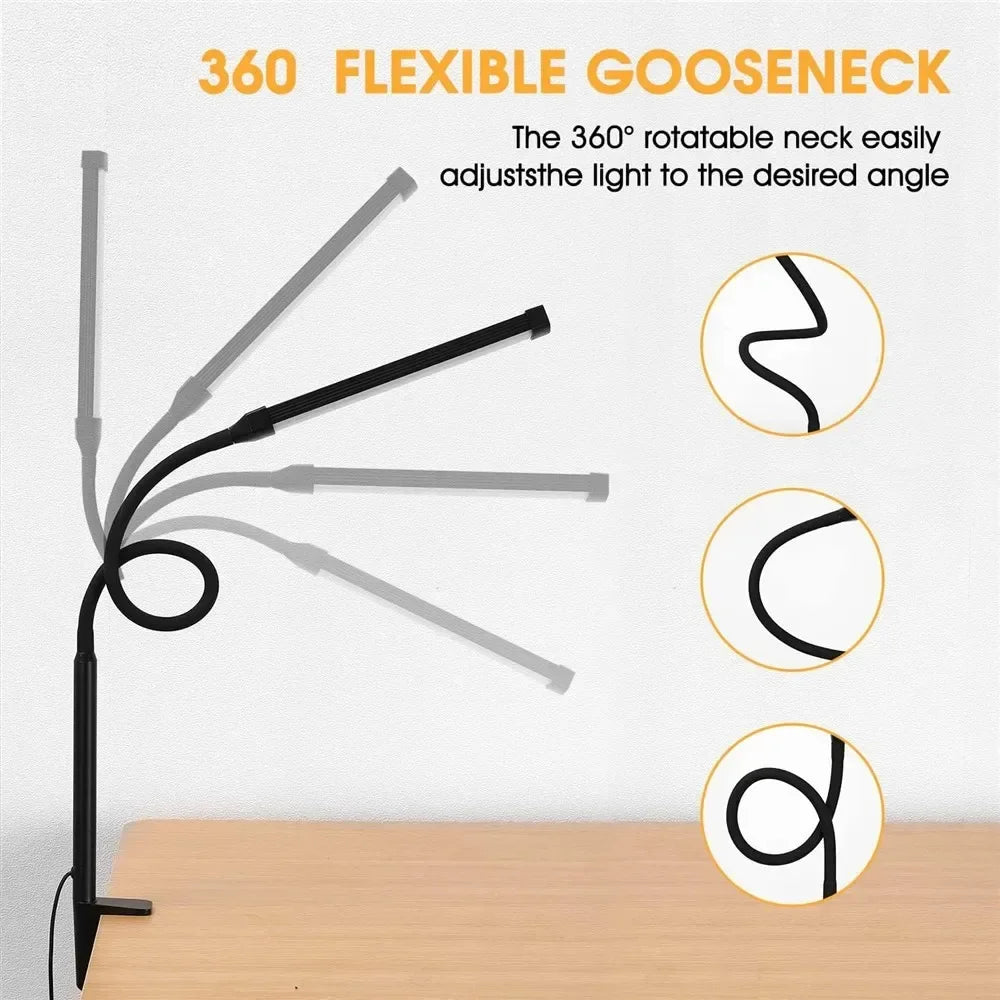 Double-Head LED Monitor Desk Lamp - Dimmable Eye Care Light Bar