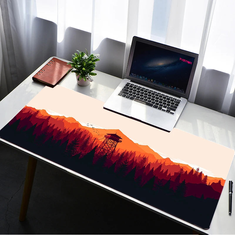 Deep Forest Firewatch XXL Extended Gaming Desk Mat Mouse Pad