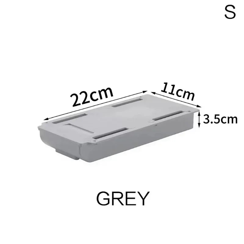 Under-Desk Self-Adhesive Hidden Storage Drawer Organizer Box