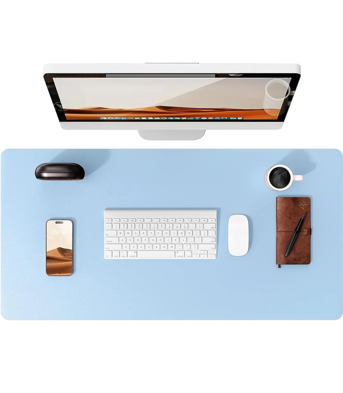 Premium PU Leather Desk Mat Pad & Surface Blotter Protector