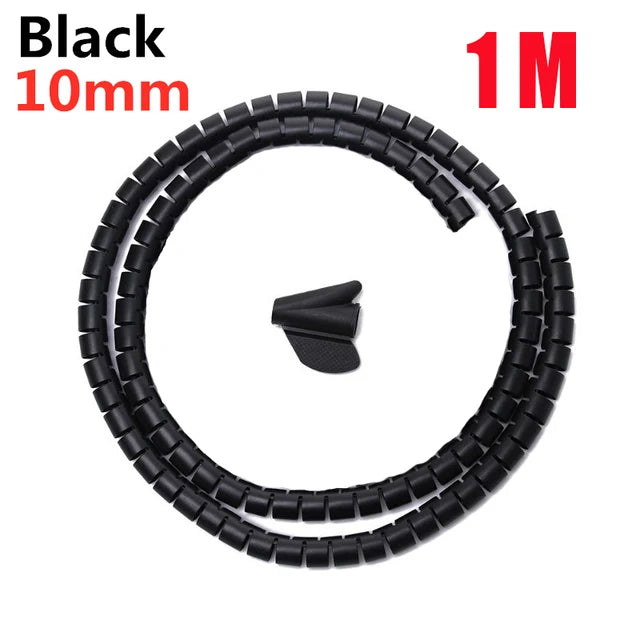 Flexible Spiral Cable Management Sleeve & Wire Tube Organizer