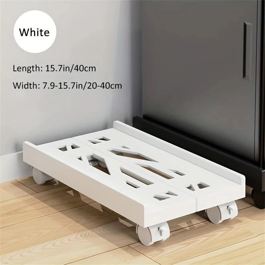 Adjustable Mobile PC Tower CPU Stand with Wheels - Rolling Under-Desk Holder