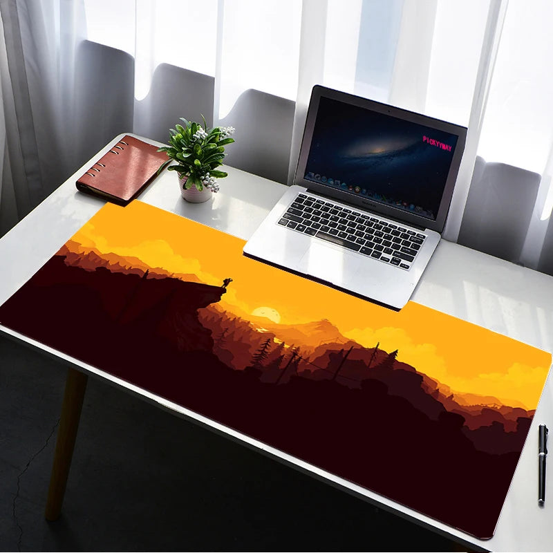 Deep Forest Firewatch XXL Extended Gaming Desk Mat Mouse Pad