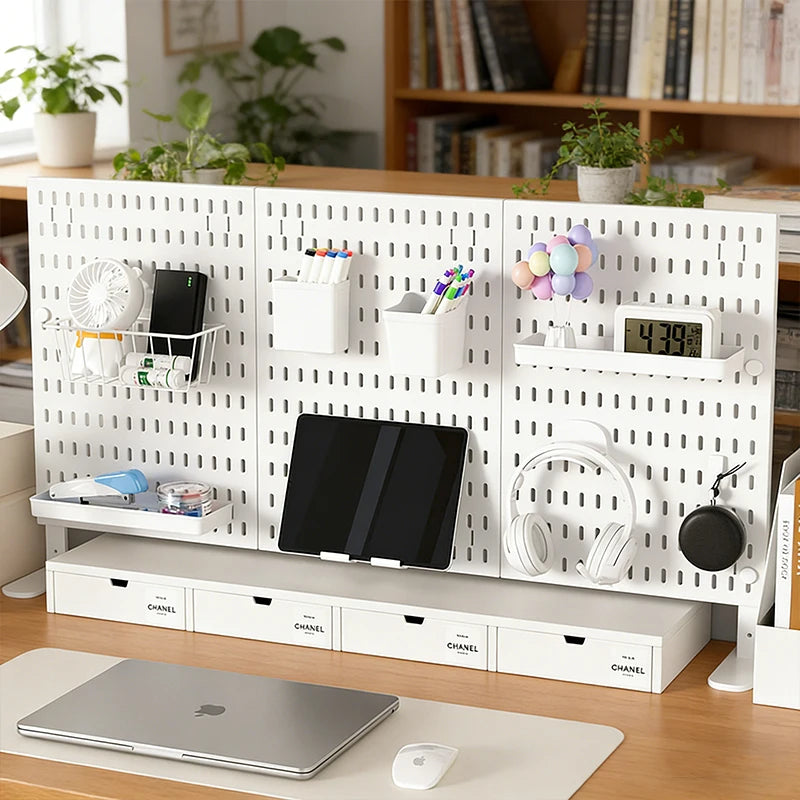 Ultimate Modular Plastic Pegboard System with Hooks Bins Shelves