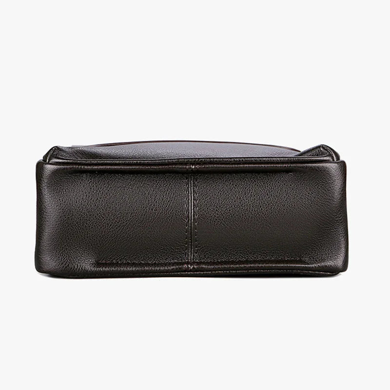 Men's Vertical PU Leather Crossbody Satchel Bag