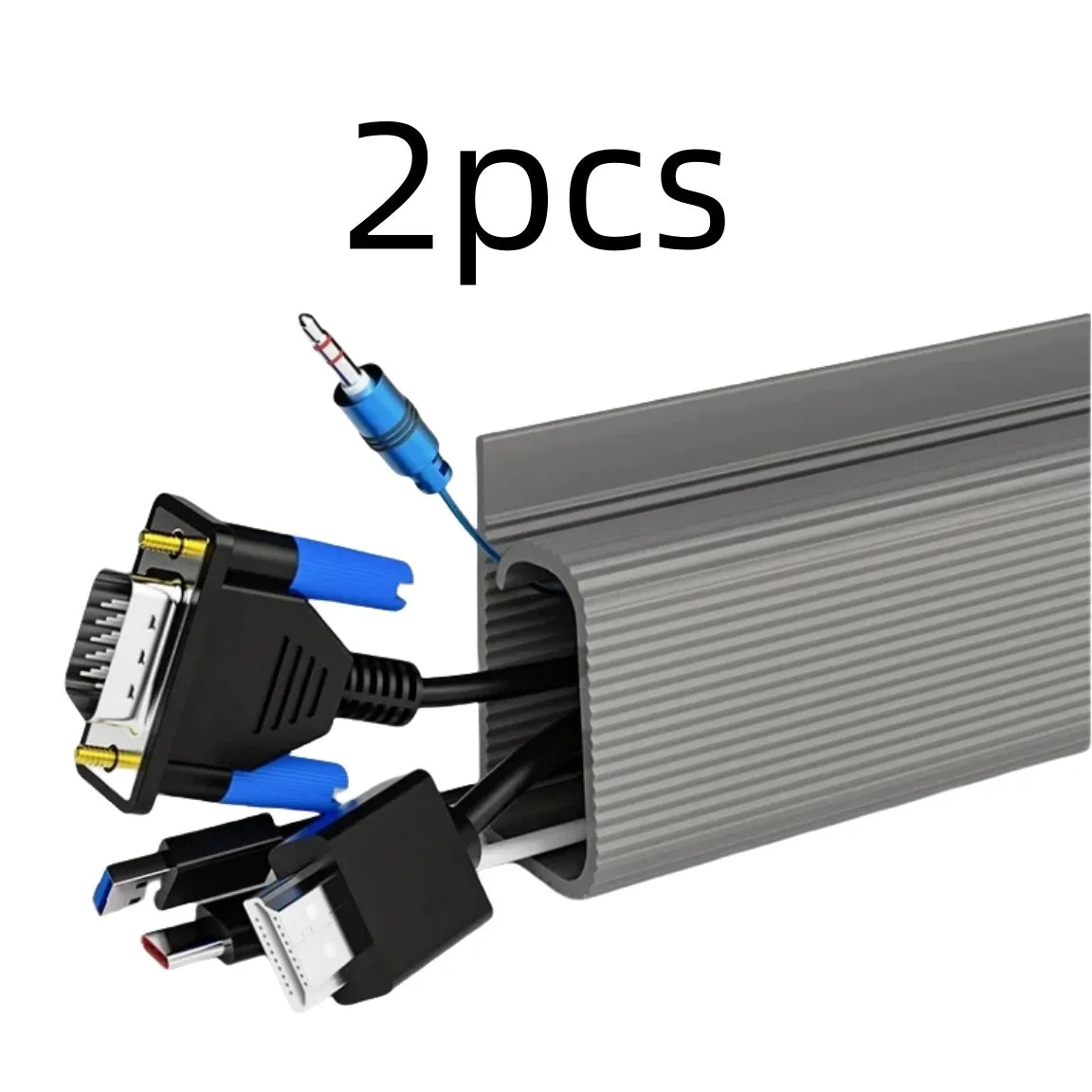 Punch-Free Under-Desk PVC Cable Management Channel Tray Raceway
