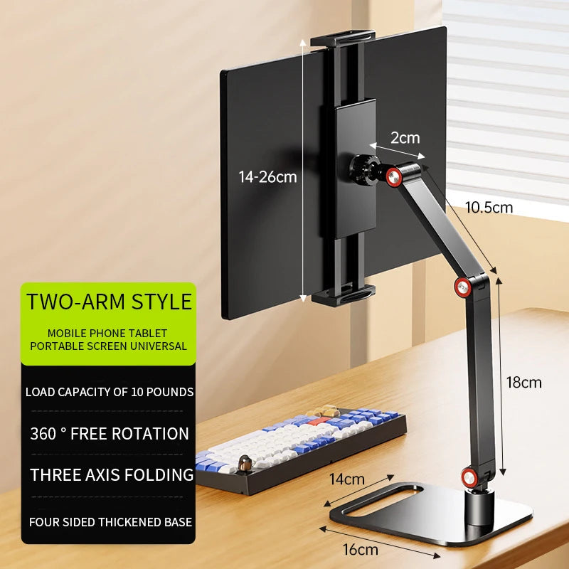 360° Swivel Portable Monitor & Tablet Desk Clamp Mount Stand