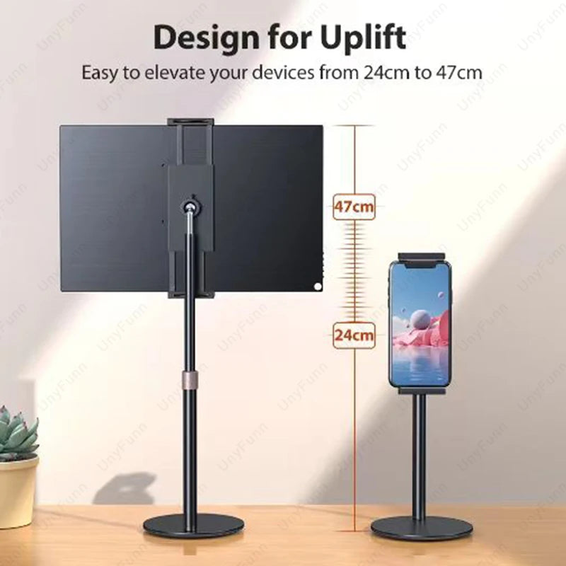 Height-Adjustable Portable Monitor & Tablet Bracket Stand