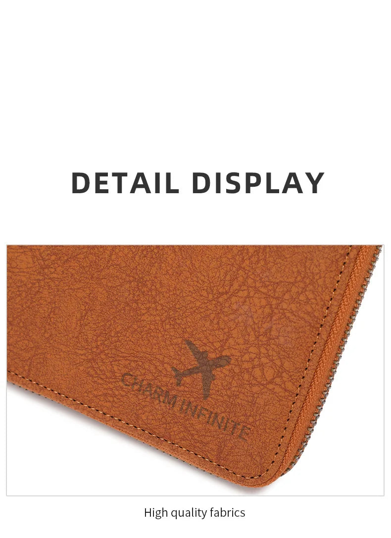 Multi-Functional RFID Blocking Passport & Travel Document Organizer Wallet