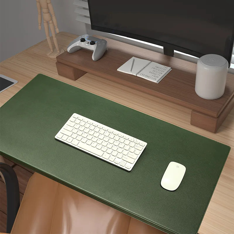 Folding Wrist & Elbow Guard PU Leather Desk Mat Mouse Pad