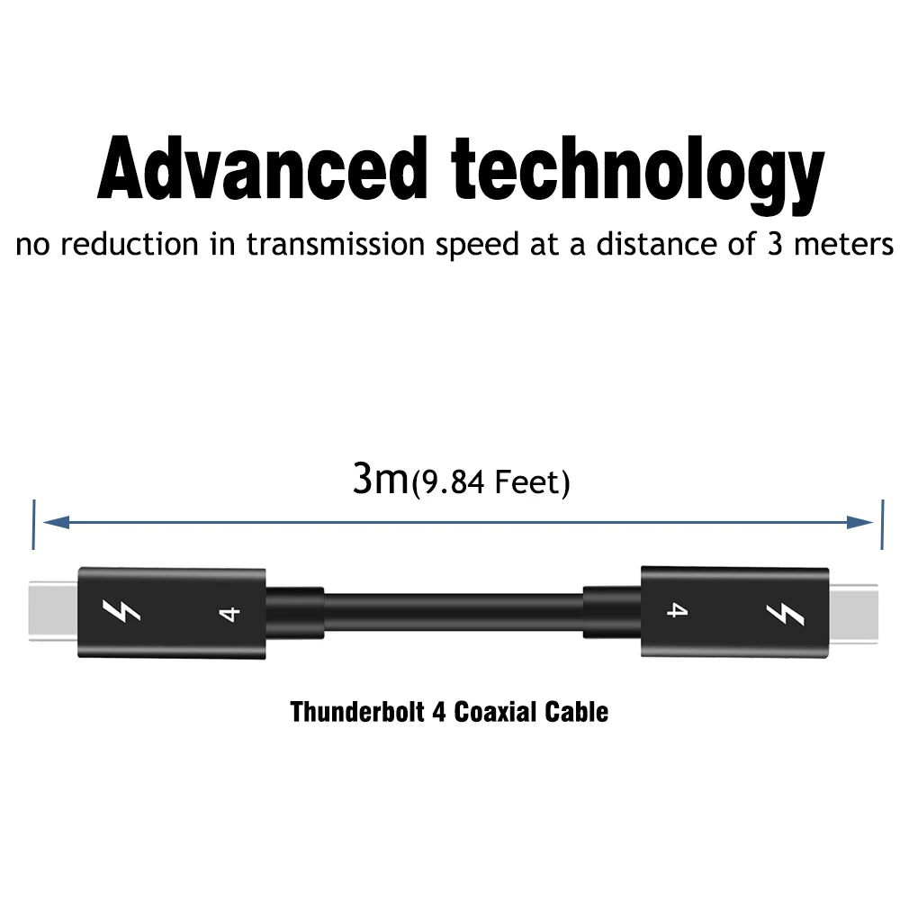 UGOURD Thunderbolt 4 USB4 Type-C Cable - 40Gbps 100W Fast Charging