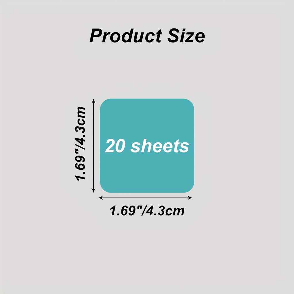 Waterproof Transparent Sticky Notes - 8 Pads 160 Sheets
