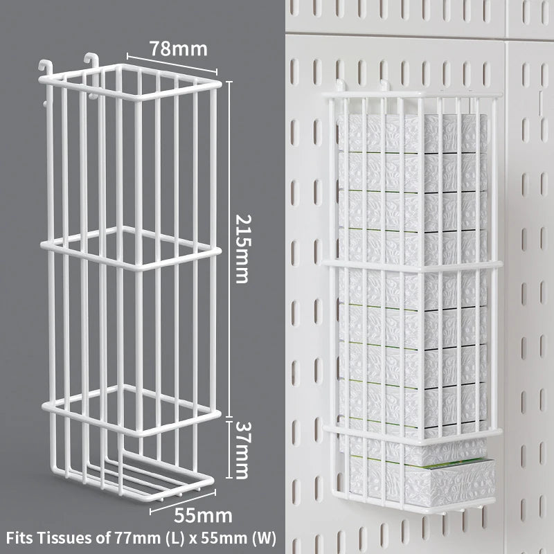 Drill-Free Wall Mount Pegboard Storage Organizer System