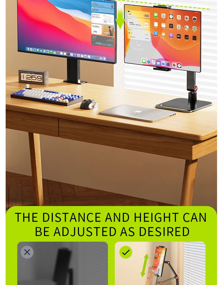 360° Swivel Portable Monitor & Tablet Desk Clamp Mount Stand