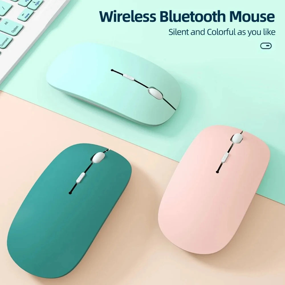 Silent Bluetooth & 2.4G Wireless Mouse - Optical Portable Mouse