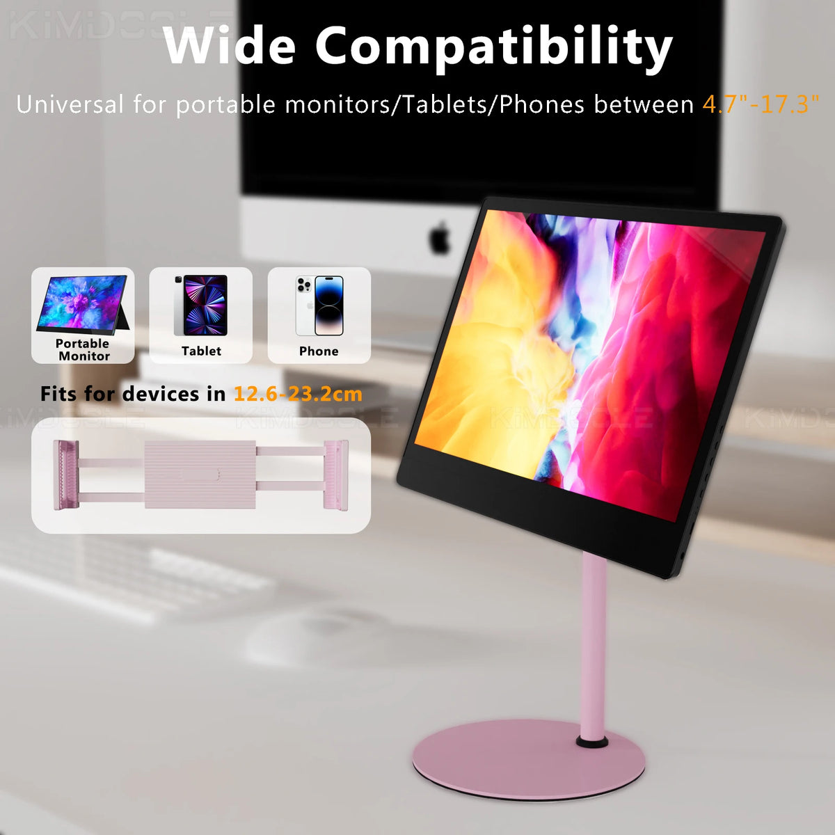 KEEPRO Height Adjustable Portable Monitor & Tablet Stand - VESA Support