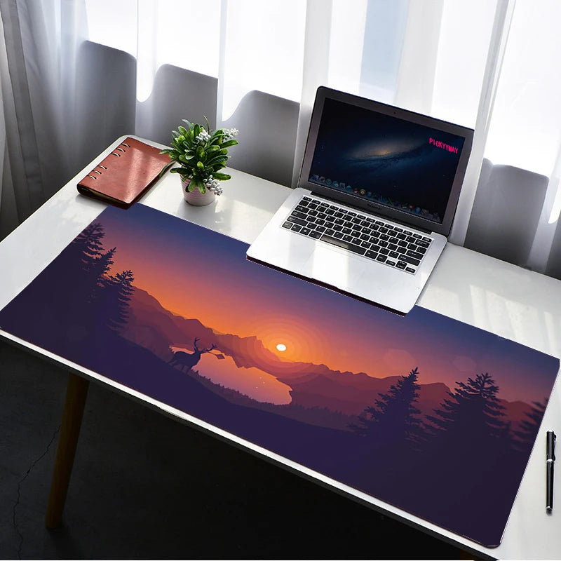 Deep Forest Firewatch XXL Extended Gaming Desk Mat Mouse Pad