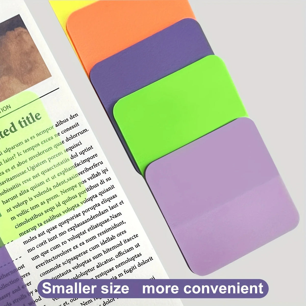 Waterproof Transparent Sticky Notes - 8 Pads 160 Sheets