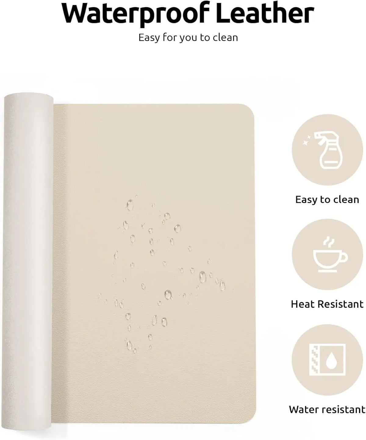 Premium PU Leather Desk Mat Pad & Surface Blotter Protector
