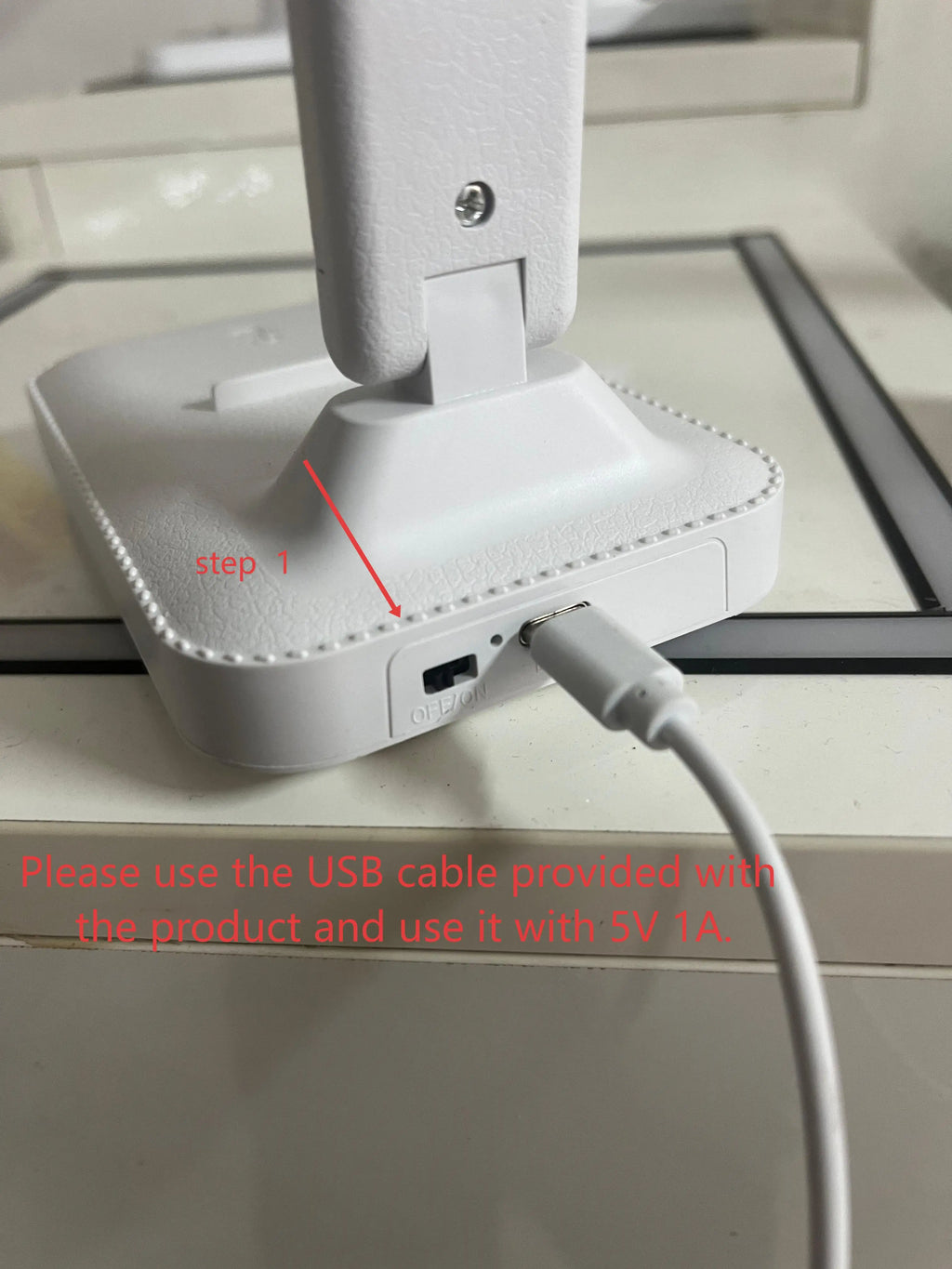 Folding USB Touch-Control LED Desk Lamp - Rechargeable Night Light