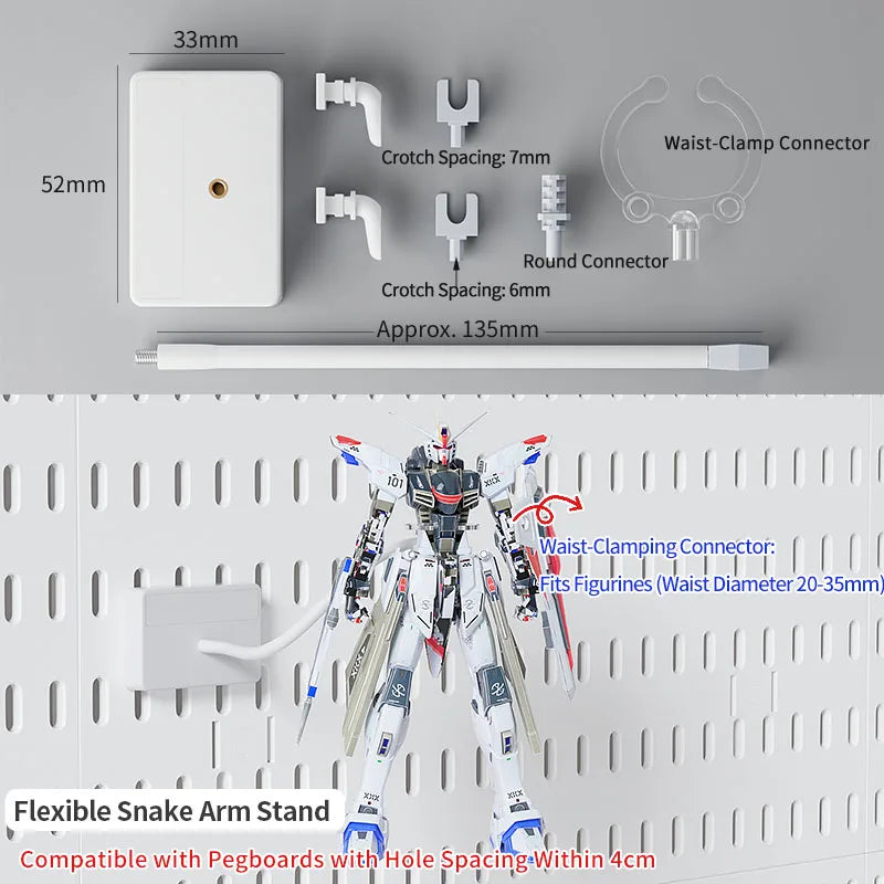 Drill-Free Wall Mount Pegboard Storage Organizer System