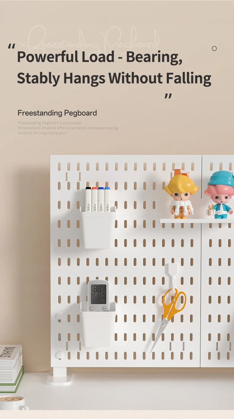 Ultimate Modular Plastic Pegboard System with Hooks Bins Shelves