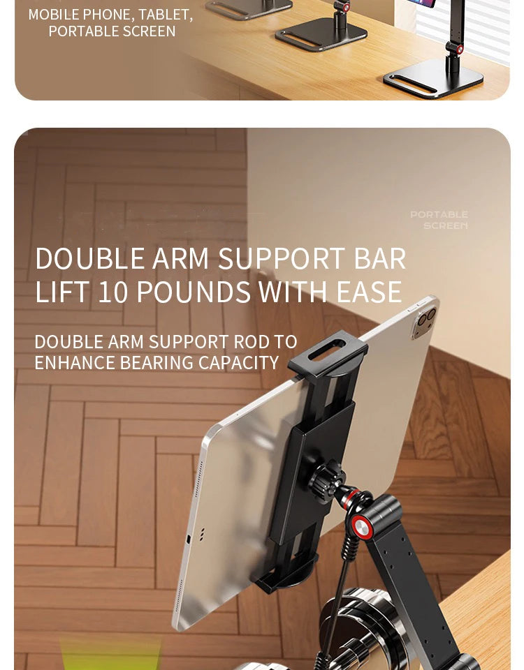 360° Swivel Portable Monitor & Tablet Desk Clamp Mount Stand