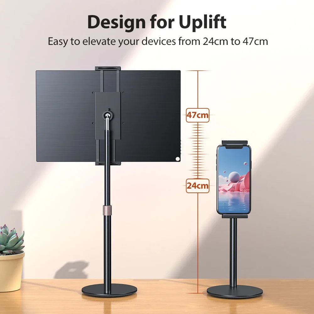 Height-Adjustable Portable Monitor & Tablet Bracket Stand
