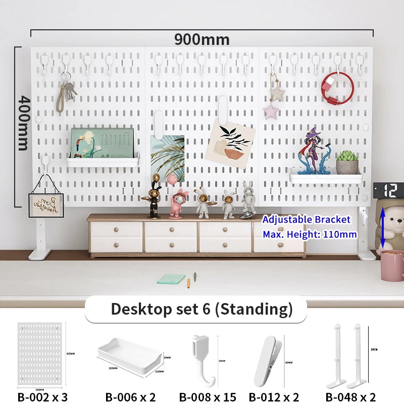 Ultimate Modular Plastic Pegboard System with Hooks Bins Shelves