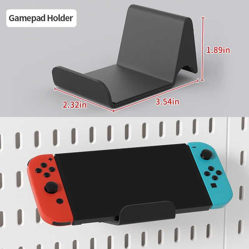 Modular Gaming Room Wall Pegboard Organizer for Controllers & Keyboards