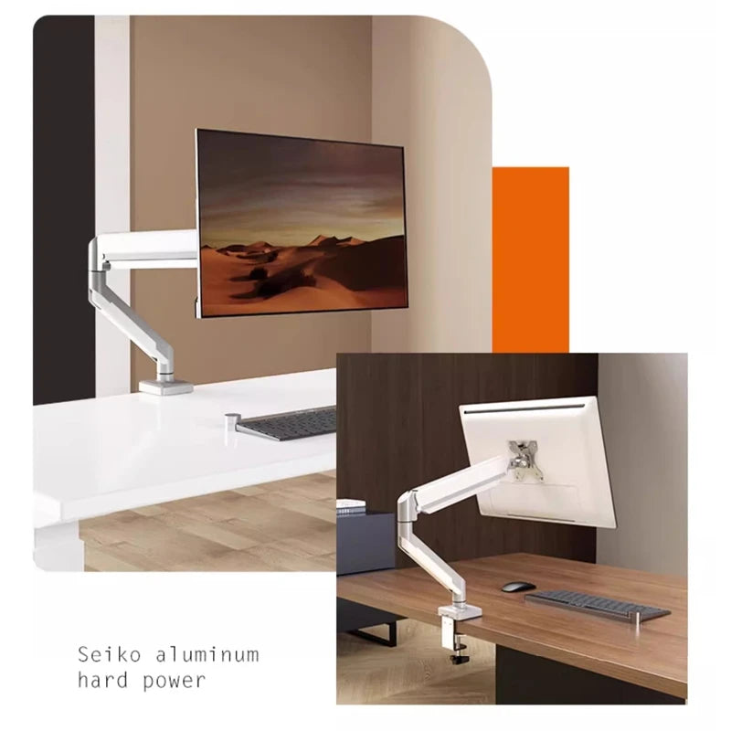 Adjustable Single Monitor Arm Desk Mount Stand - Fits 14" to 32"